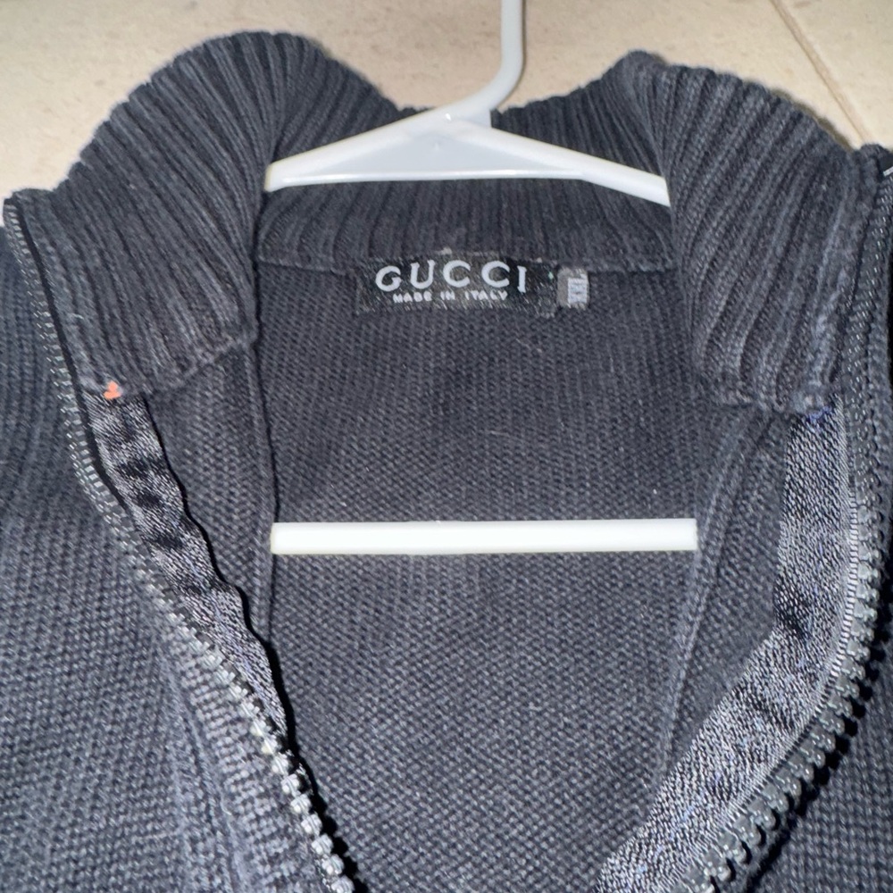 Authentic Gucci Turtle Neck Knitted Jacket. Size … - image 4